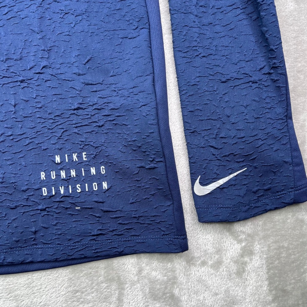 Nike Element Running Division Pullover Mens XL Navy Dri-FIT Stretch Quarter Zip - Picture 3 of 12